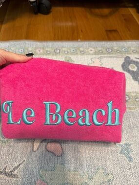 Shiraleah Hot Pink Zipper Cosmetic Pouch with Gold Accent